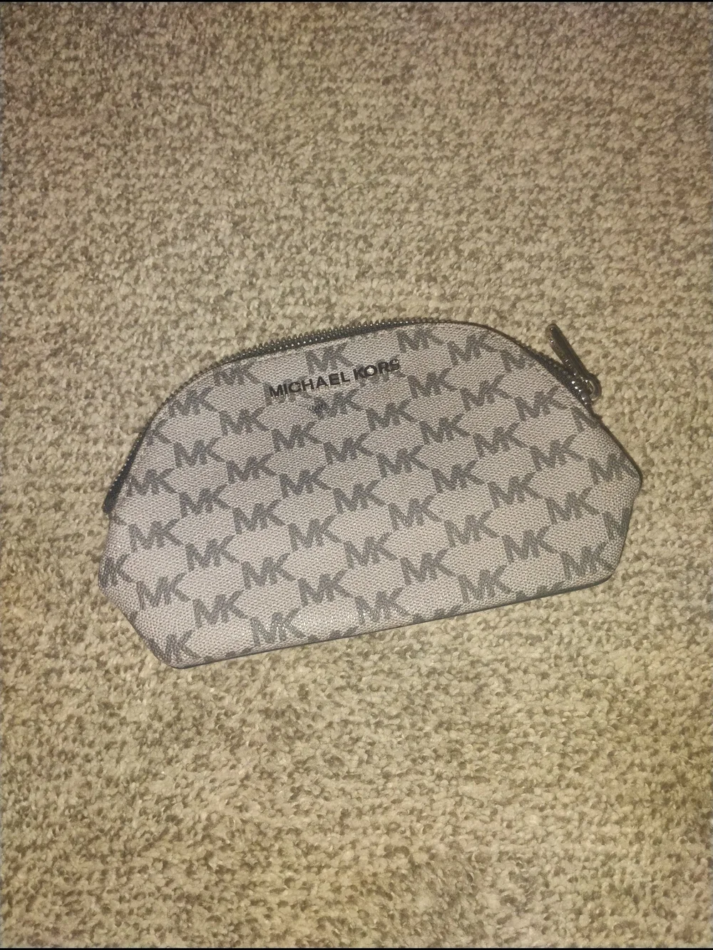 Michael Kors Black MK Logo Cosmetic Pouch